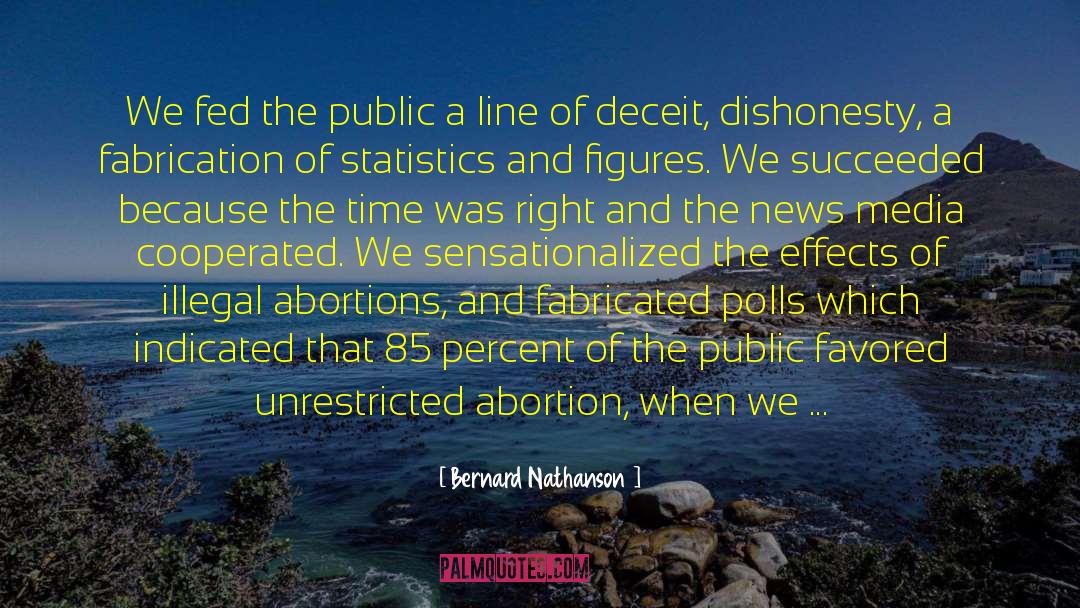 Bernard Nathanson Quotes: We fed the public a