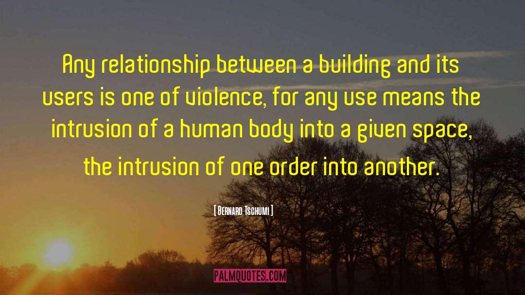 Bernard Tschumi Quotes: Any relationship between a building