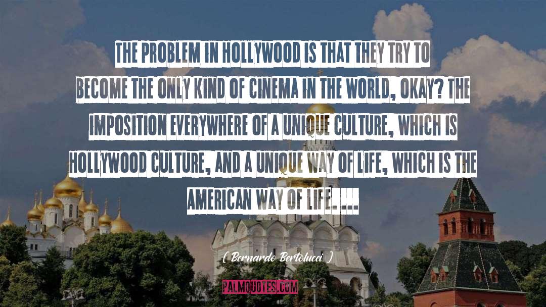 Bernardo Bertolucci Quotes: The problem in Hollywood is