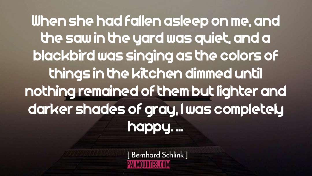 Bernhard Schlink Quotes: When she had fallen asleep