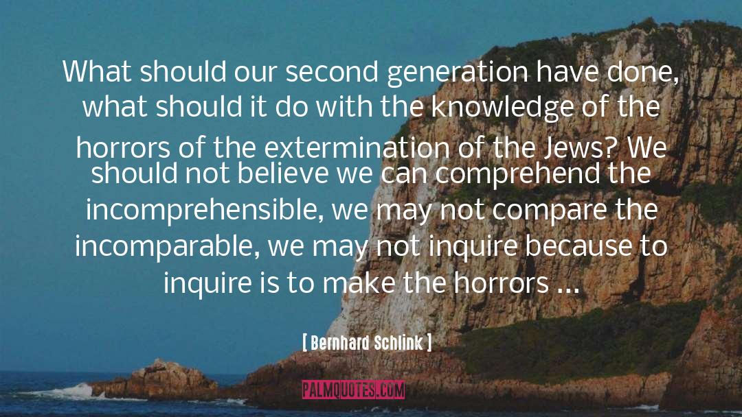 Bernhard Schlink Quotes: What should our second generation