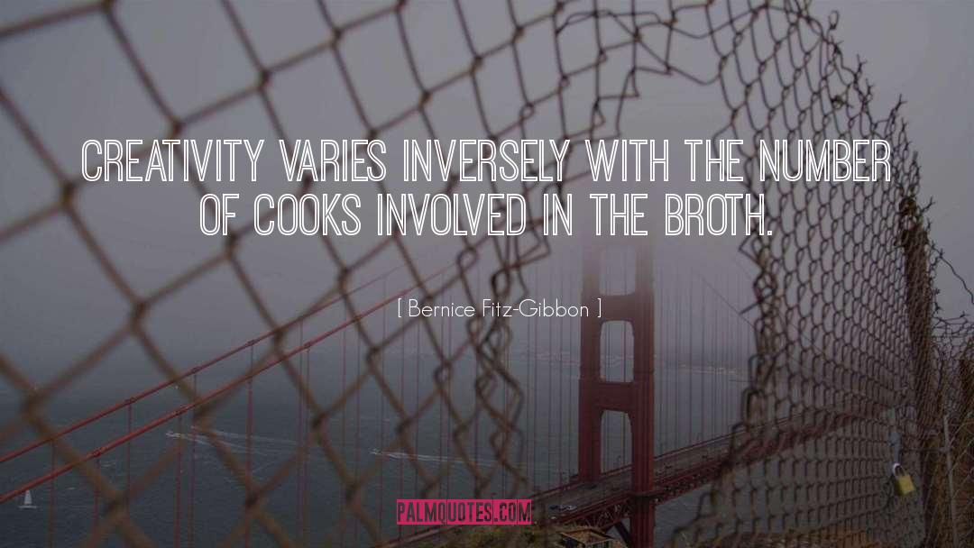 Bernice Fitz-Gibbon Quotes: Creativity varies inversely with the