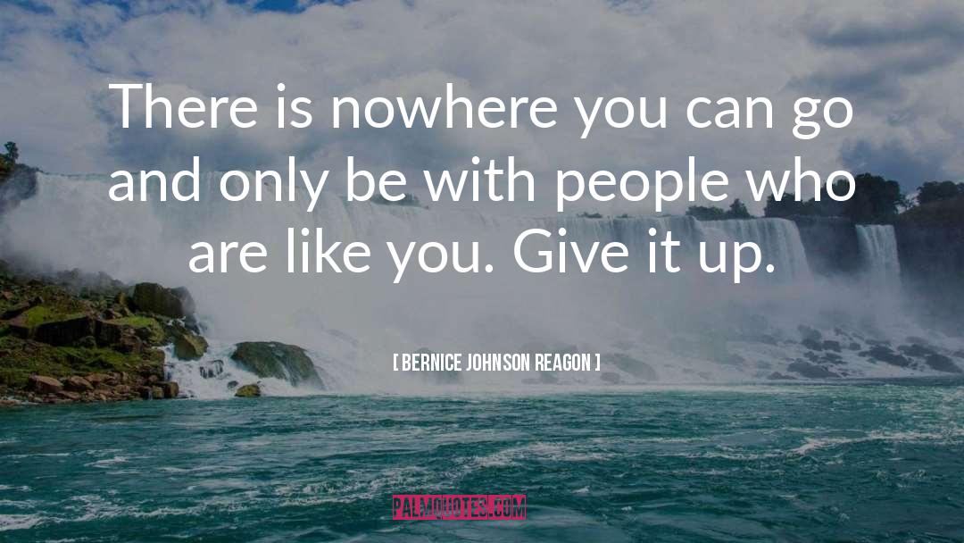 Bernice Johnson Reagon Quotes: There is nowhere you can
