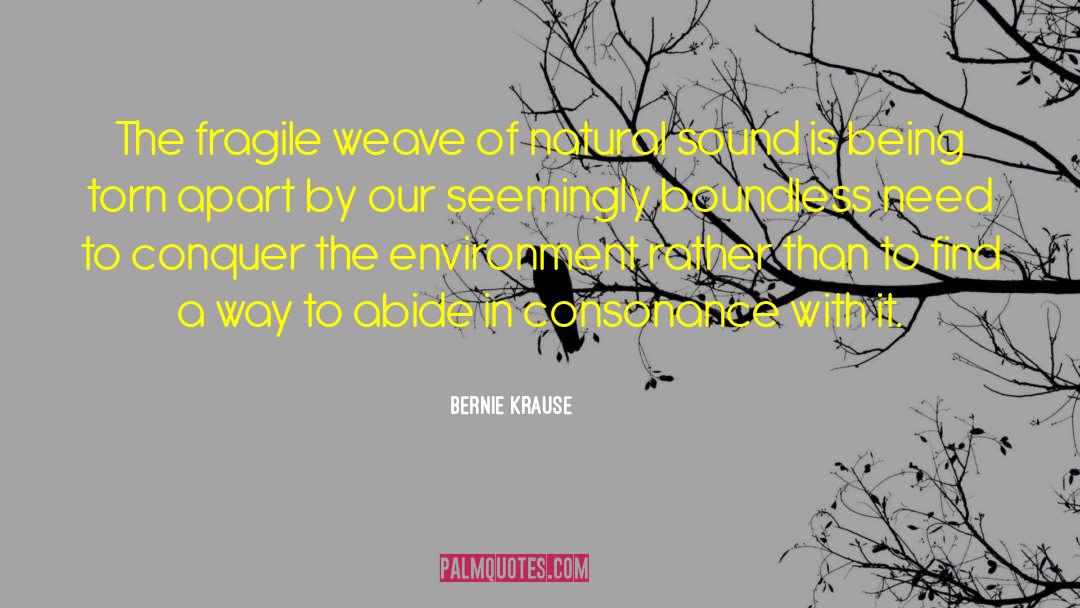 Bernie Krause Quotes: The fragile weave of natural