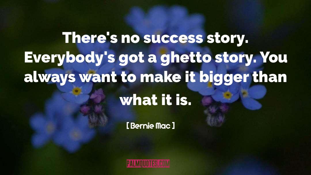 Bernie Mac Quotes: There's no success story. Everybody's