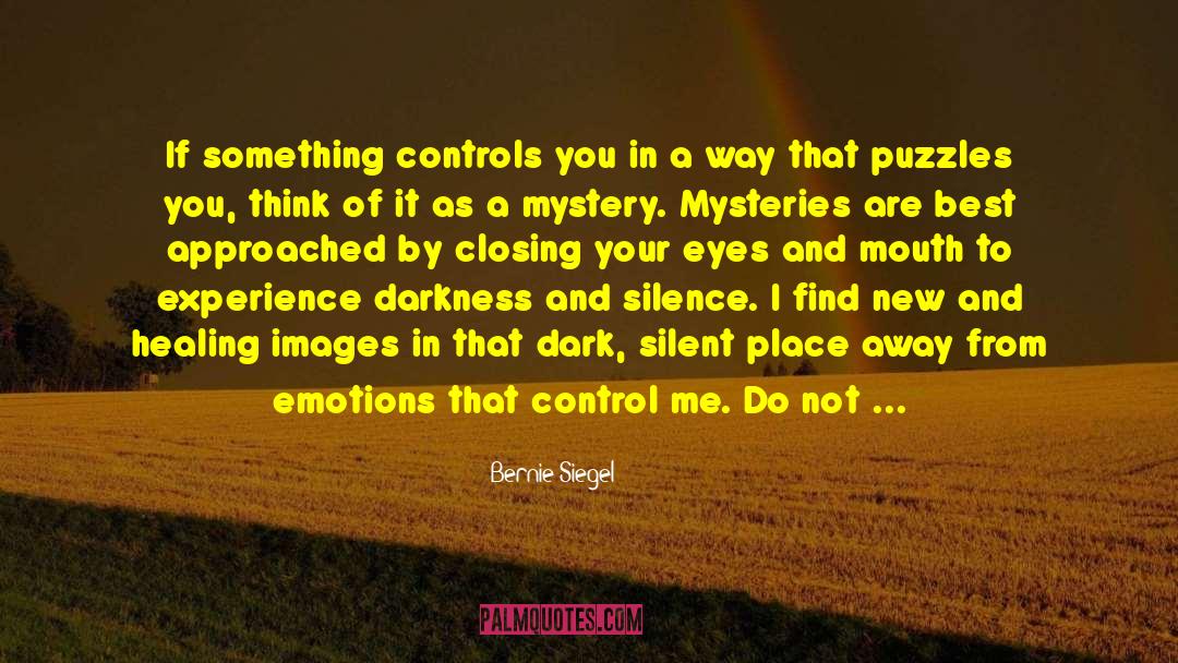 Bernie Siegel Quotes: If something controls you in