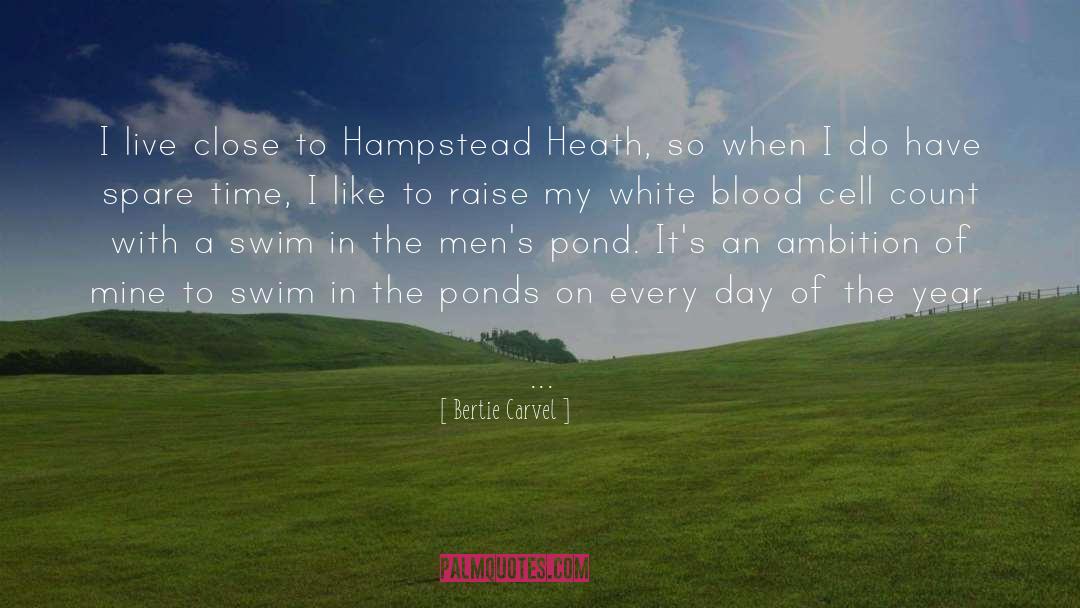 Bertie Carvel Quotes: I live close to Hampstead