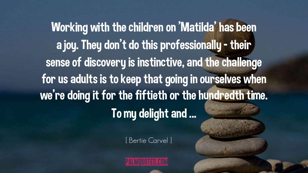Bertie Carvel Quotes: Working with the children on