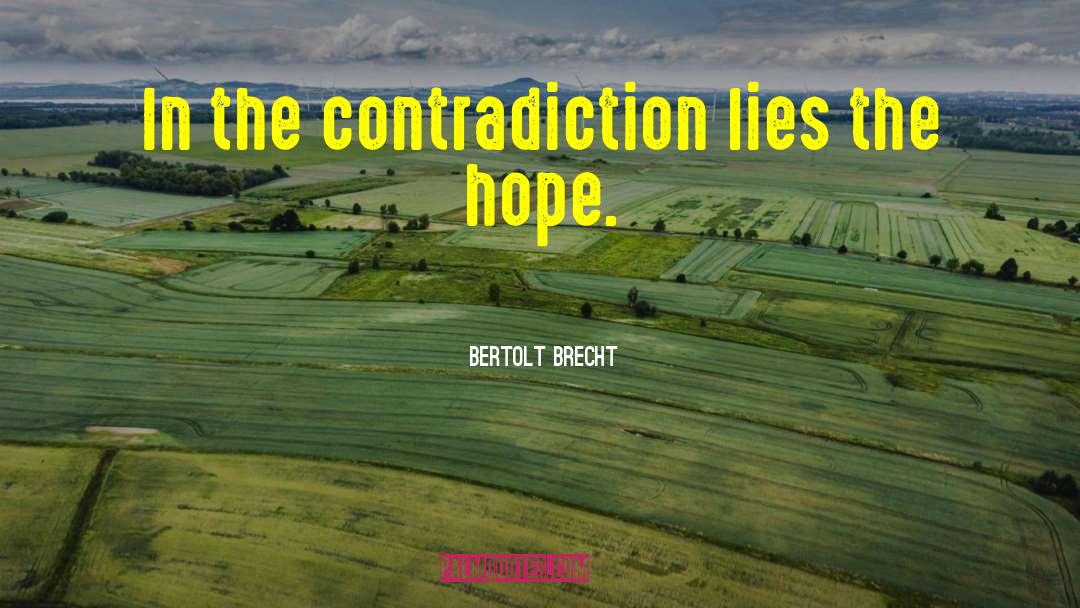 Bertolt Brecht Quotes: In the contradiction lies the