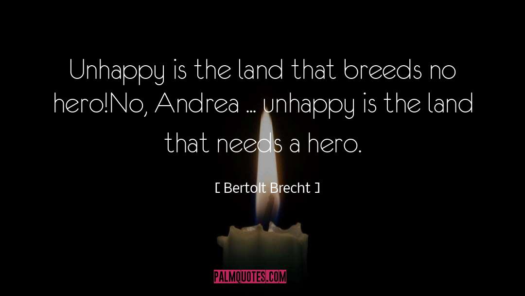 Bertolt Brecht Quotes: Unhappy is the land that