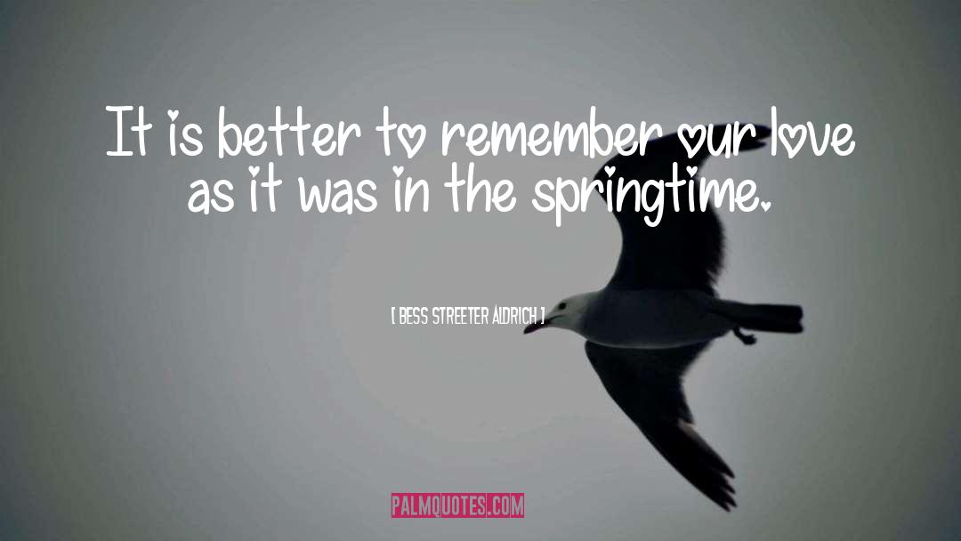 Bess Streeter Aldrich Quotes: It is better to remember