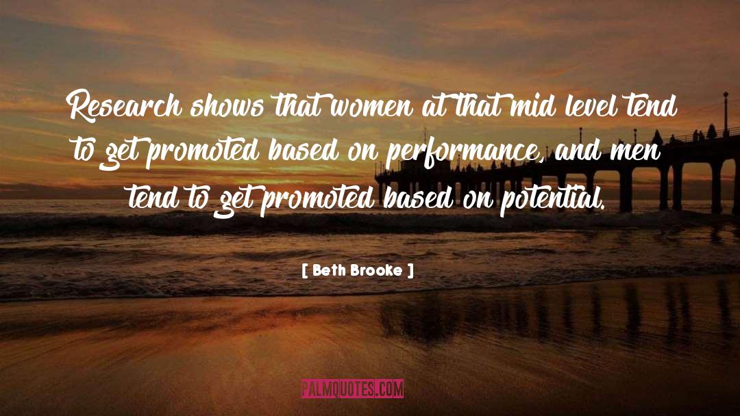 Beth Brooke Quotes: Research shows that women at