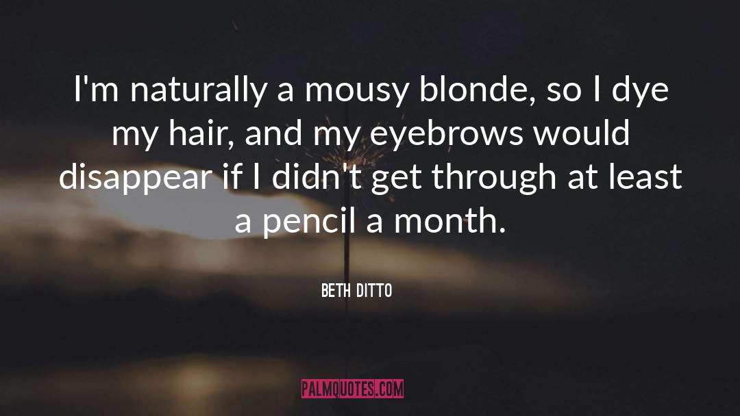 Beth Ditto Quotes: I'm naturally a mousy blonde,