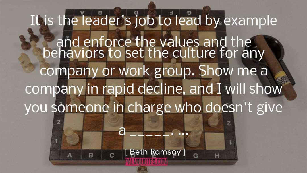 Beth Ramsay Quotes: It is the leader's job