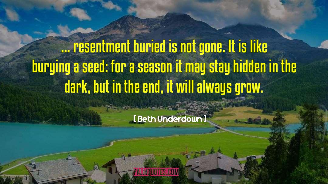 Beth Underdown Quotes: ... resentment buried is not