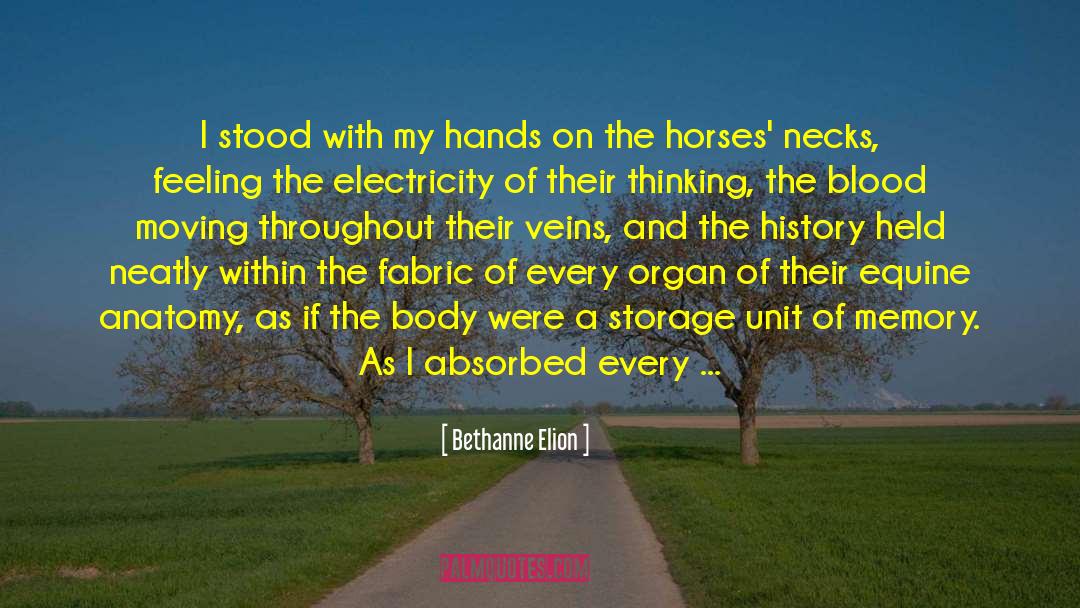 Bethanne Elion Quotes: I stood with my hands