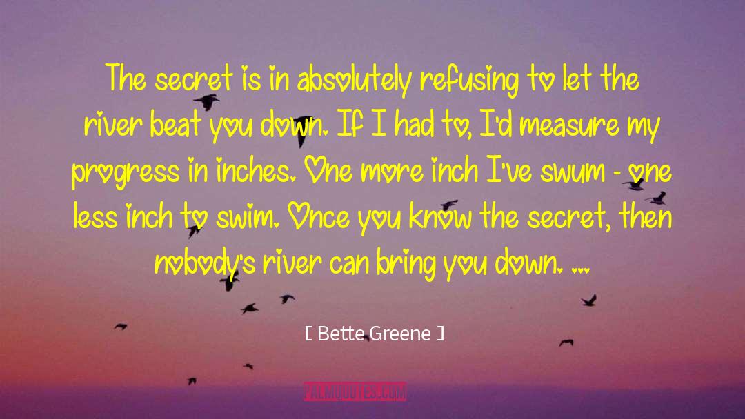 Bette Greene Quotes: The secret is in absolutely