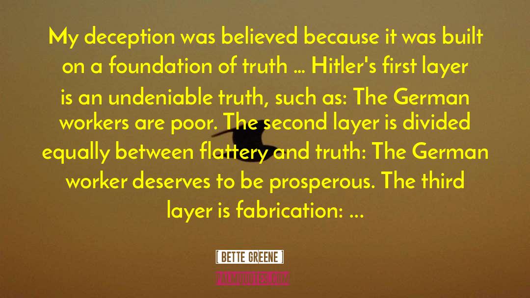 Bette Greene Quotes: My deception was believed because