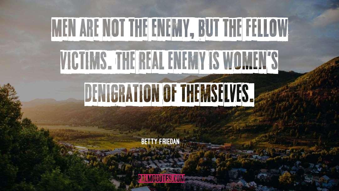 Betty Friedan Quotes: Men are not the enemy,