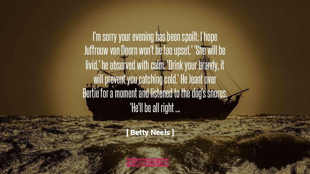 Betty Neels Quotes: I'm sorry your evening has