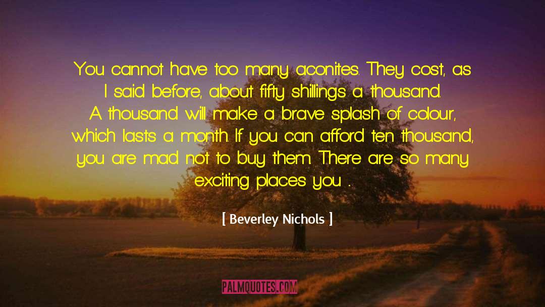 Beverley Nichols Quotes: You cannot have too many