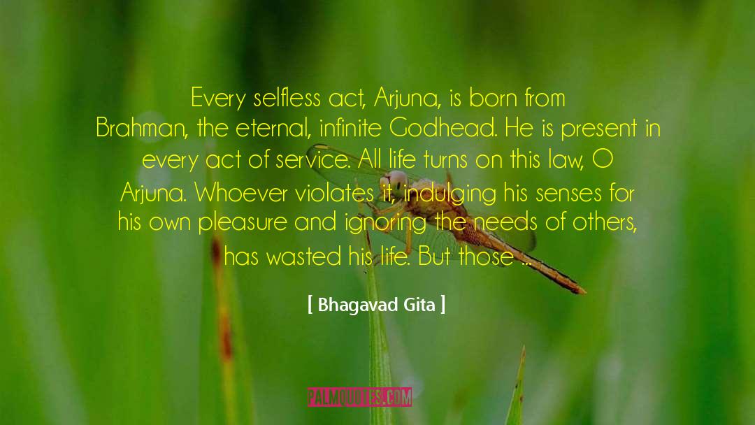 Bhagavad Gita Quotes: Every selfless act, Arjuna, is