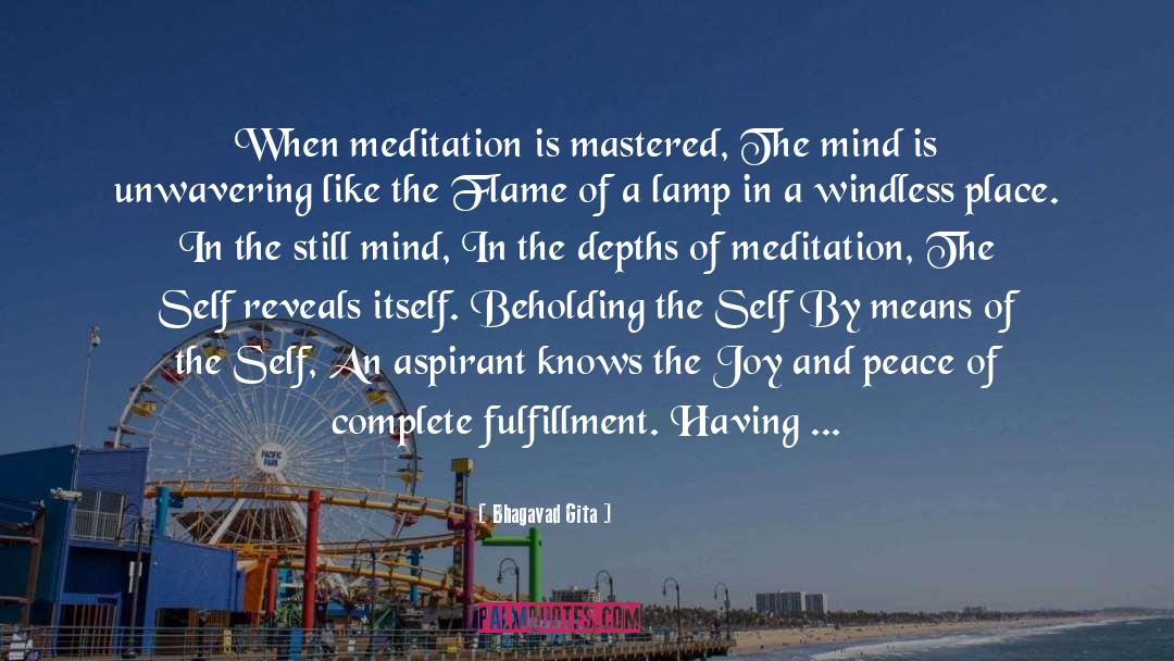 Bhagavad Gita Quotes: When meditation is mastered, <br