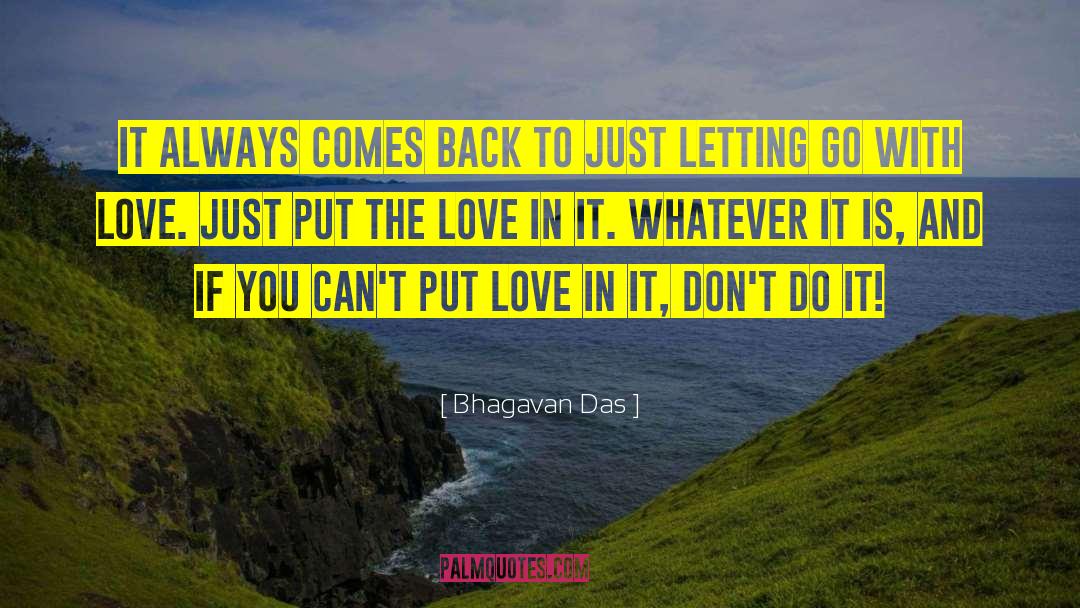 Bhagavan Das Quotes: It always comes back to