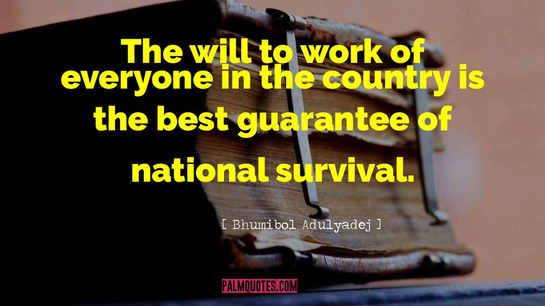 Bhumibol Adulyadej Quotes: The will to work of
