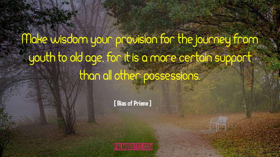 Bias Of Priene Quotes: Make wisdom your provision for
