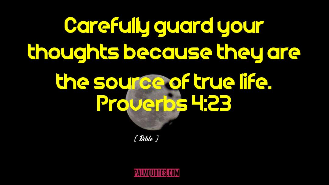 Bible Quotes: Carefully guard your thoughts because