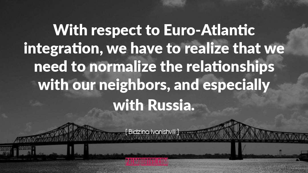 Bidzina Ivanishvili Quotes: With respect to Euro-Atlantic integration,