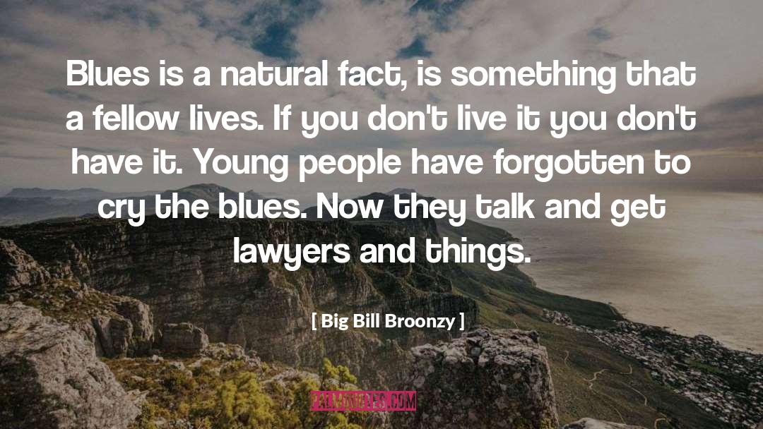 Big Bill Broonzy Quotes: Blues is a natural fact,