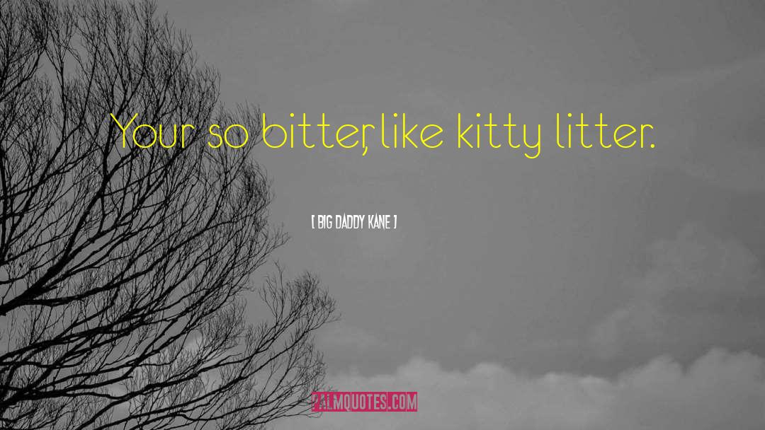 Big Daddy Kane Quotes: Your so bitter, like kitty