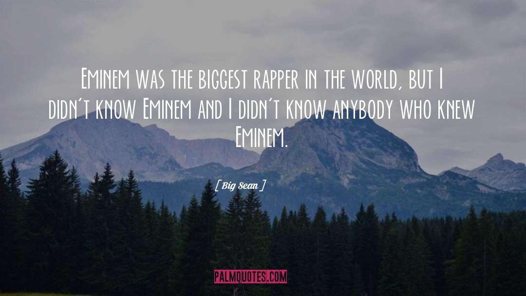 Big Sean Quotes: Eminem was the biggest rapper