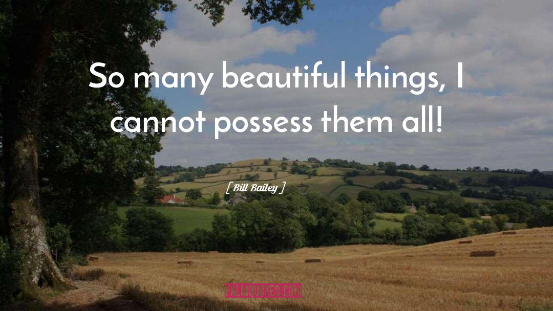 Bill Bailey Quotes: So many beautiful things, I