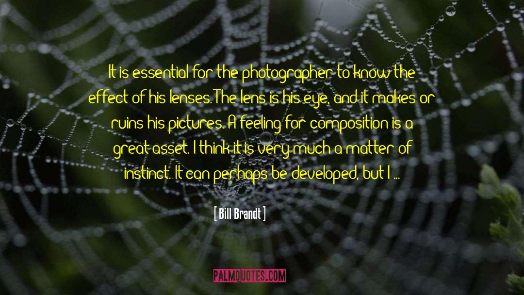 Bill Brandt Quotes: It is essential for the