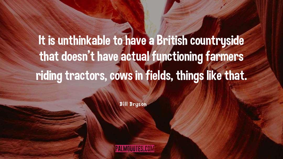 Bill Bryson Quotes: It is unthinkable to have