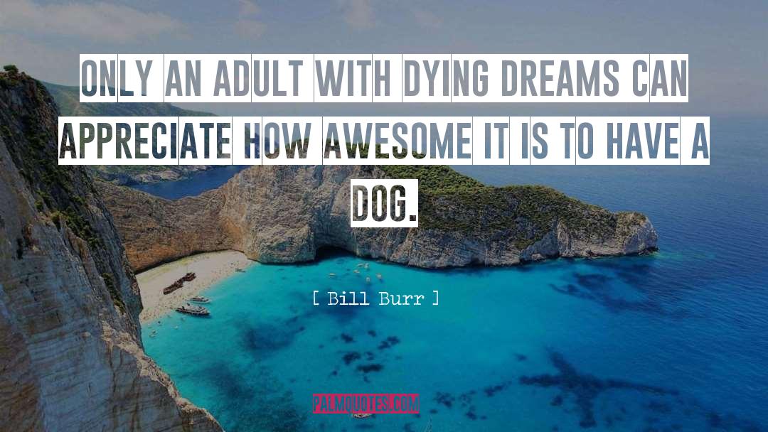 Bill Burr Quotes: Only an adult with dying