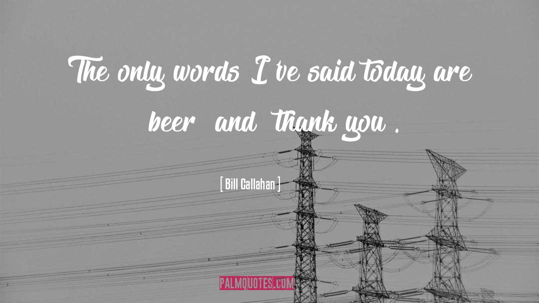 Bill Callahan Quotes: The only words I've said