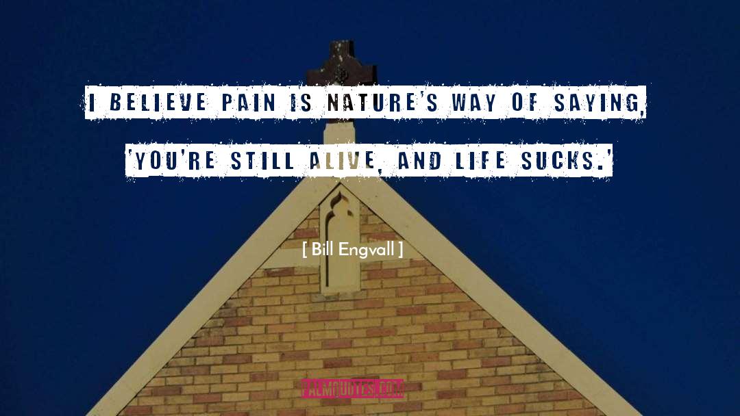 Bill Engvall Quotes: I believe pain is nature's