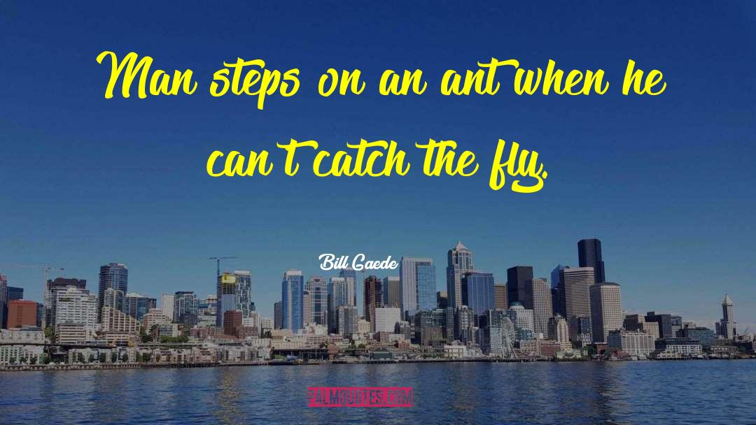 Bill Gaede Quotes: Man steps on an ant