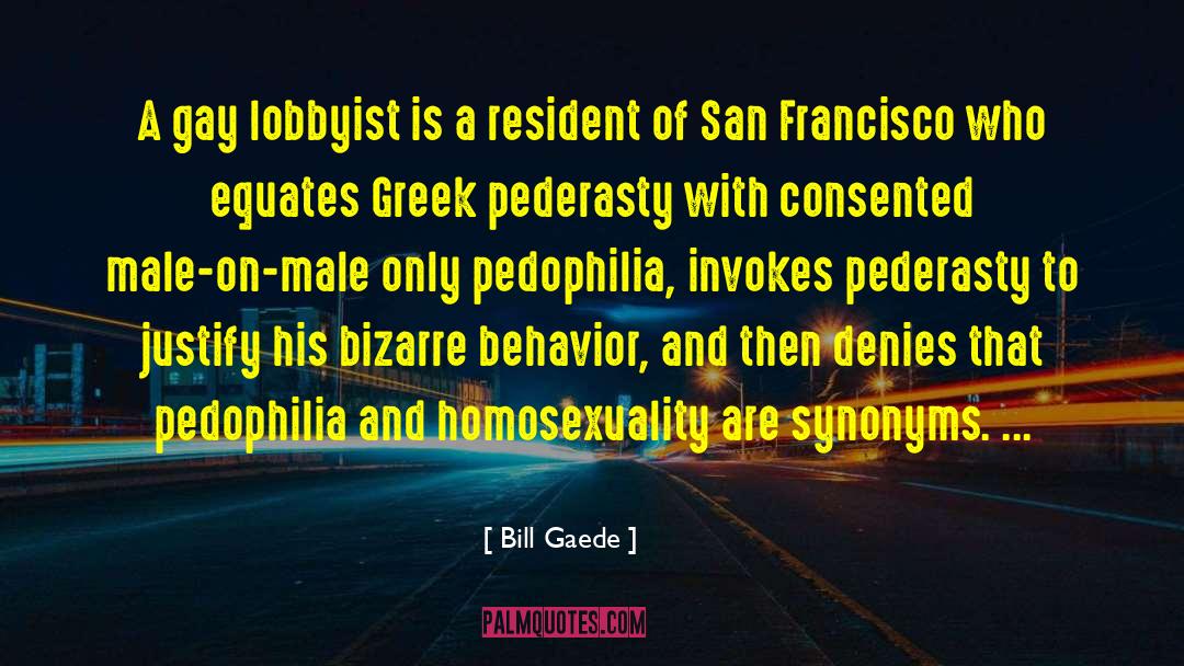 Bill Gaede Quotes: A gay lobbyist is a