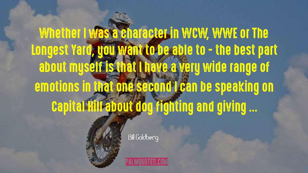 Bill Goldberg Quotes: Whether I was a character