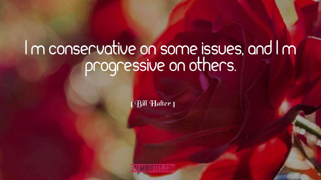 Bill Halter Quotes: I'm conservative on some issues,