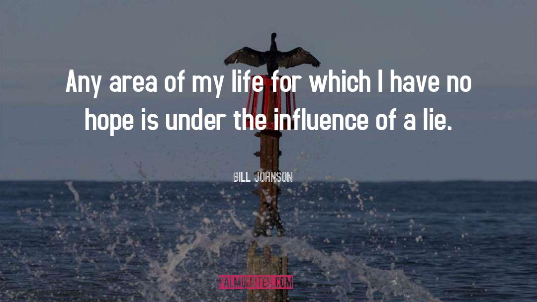 Bill Johnson Quotes: Any area of my life