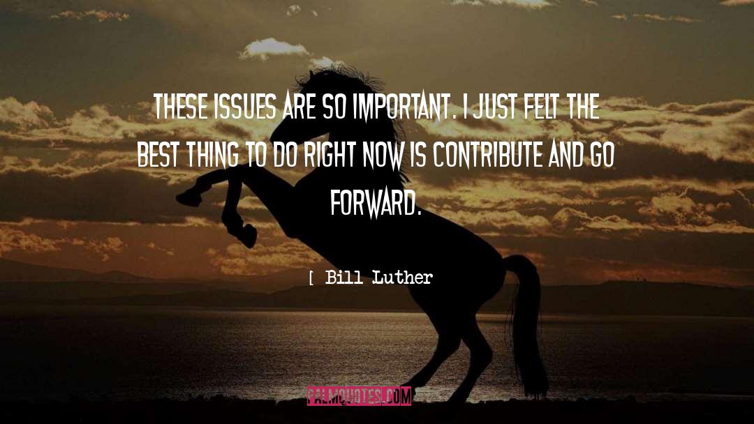 Bill Luther Quotes: These issues are so important.