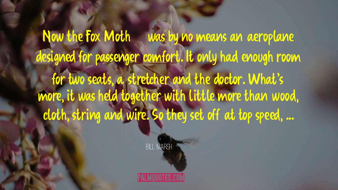 Bill Marsh Quotes: Now the Fox Moth 83