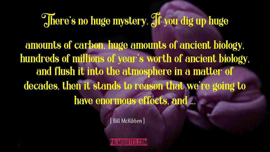 Bill McKibben Quotes: There's no huge mystery. If