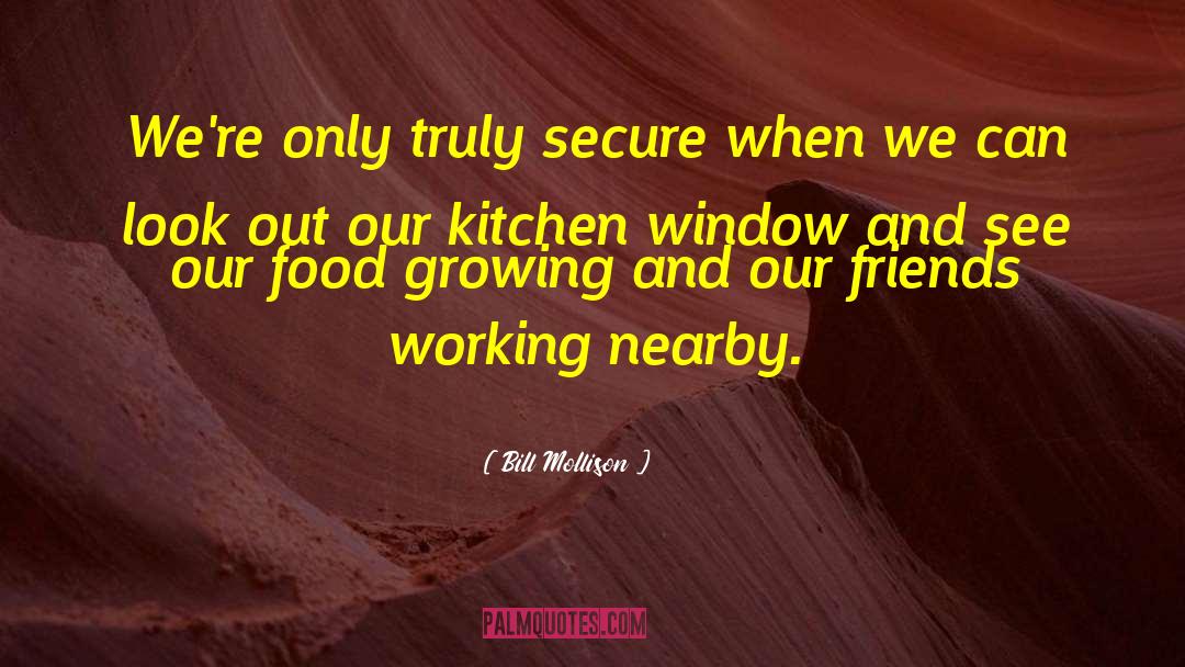 Bill Mollison Quotes: We're only truly secure when